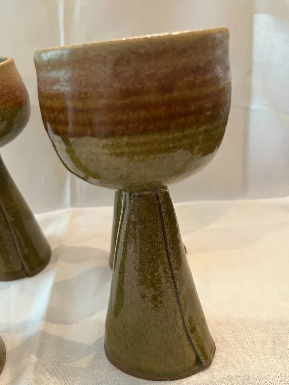 Vintage Studio Art Pottery Goblets